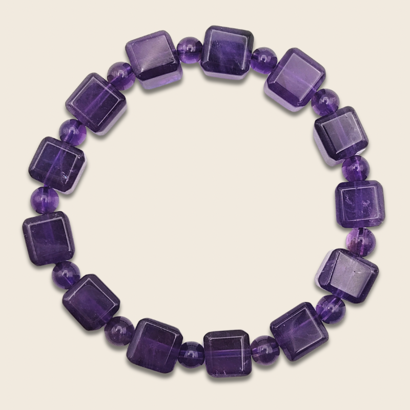 Uruguay Amethyst Cube Bracelet